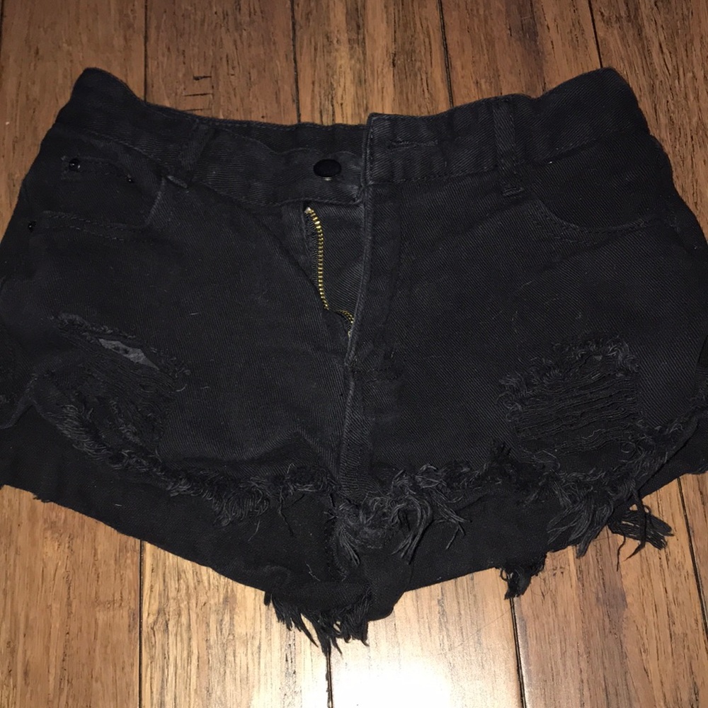 Black denim shorts size small